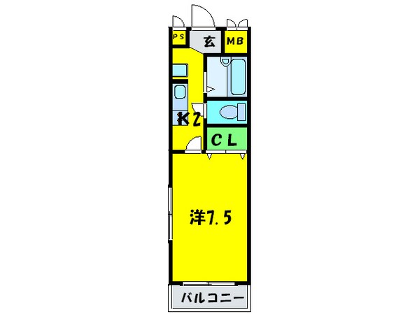 ＨＩＹＯＲＩ－２の物件間取画像